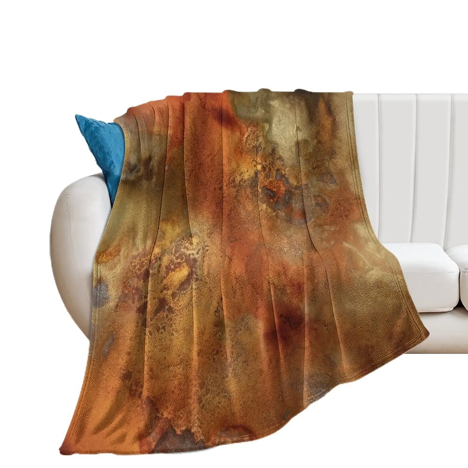 

Mars' In Gold, Bronze and Copper Throw Blanket Furry warm winter Blankets