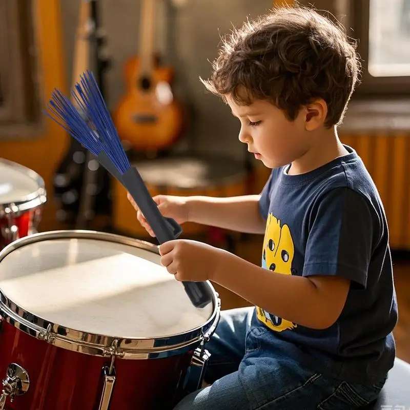 Барабанная щетка, тихая нескользящая эргономичная барабанная проволока, ударные щетки, профессиональный инструмент, инструмент для тренировки барабанов, ударные инструменты