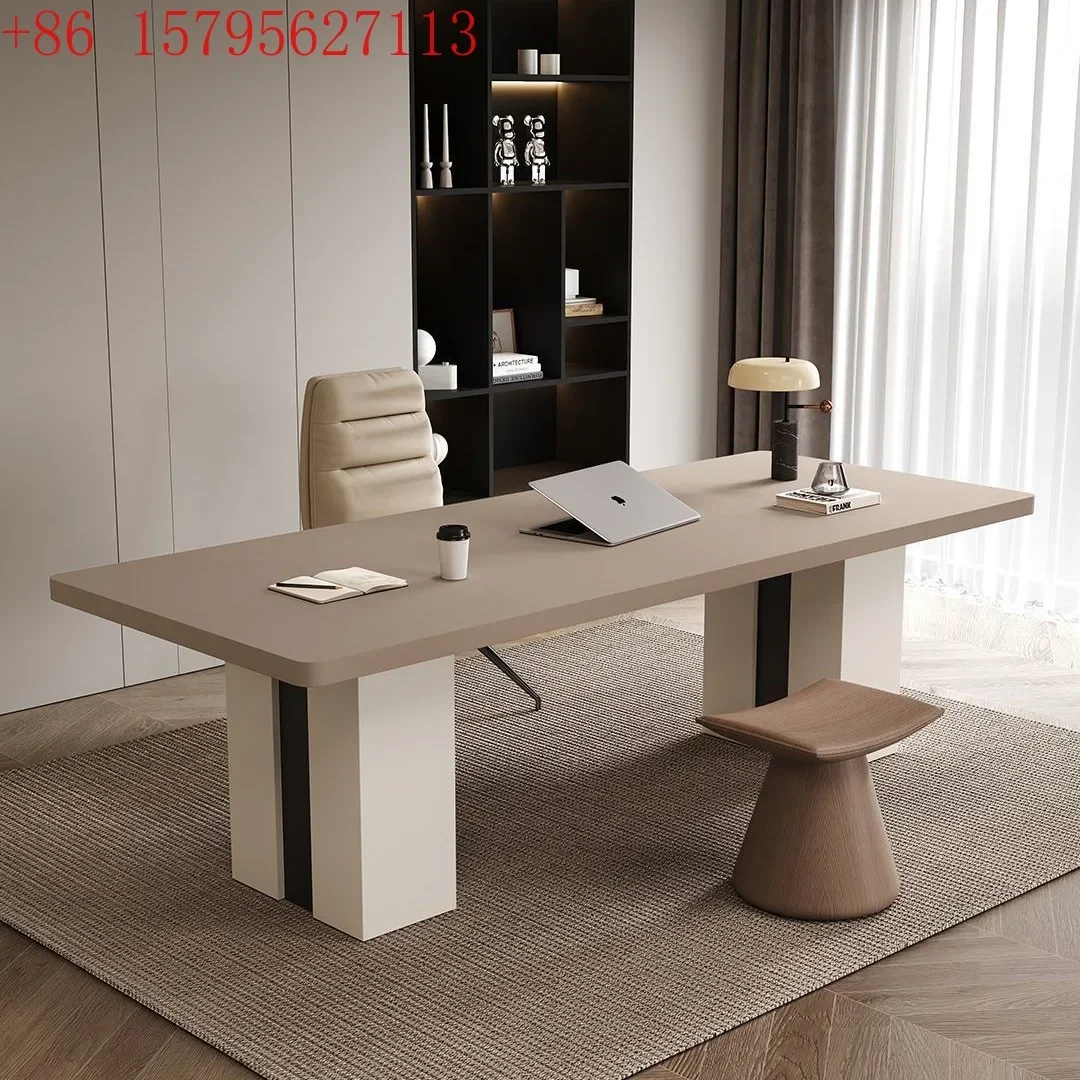 

Итальянский минималистичный стол из каменной плиты, большой стол для квартиры, двойной рабочий стол