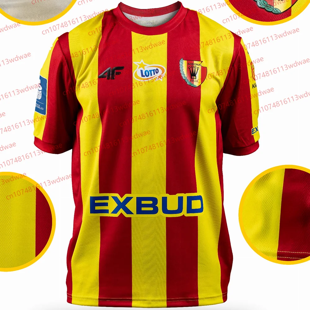 25-26 جديد البولندية لكرة القدم الرجال كرة القدم جيرسي بولندا التجفيف السريع كورونا Kielce جيرسي كيت الرجال Polska كرة القدم طفل جيرسي أطقم