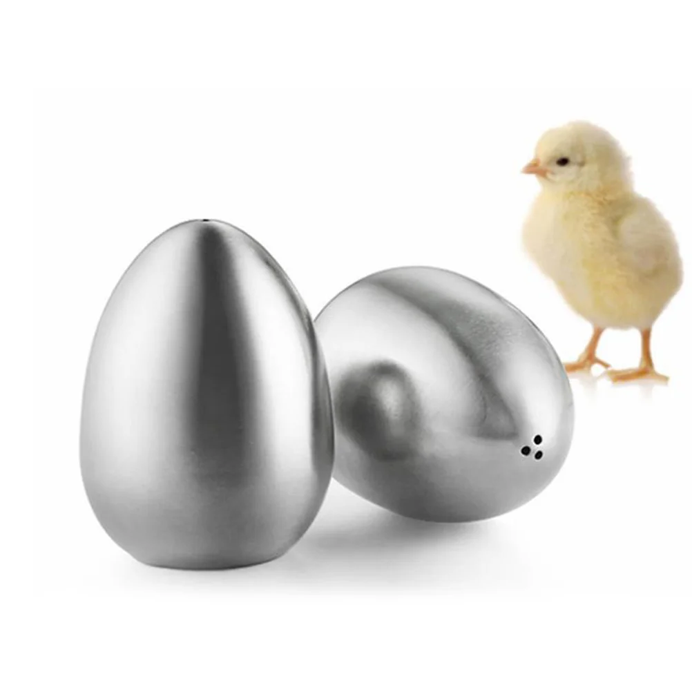 

1Pcs Egg Shaped Pepper Shaker Stainless Steel Rustproof 3 Holes Seasoning Container Sugar Storage Kitchen Supplies