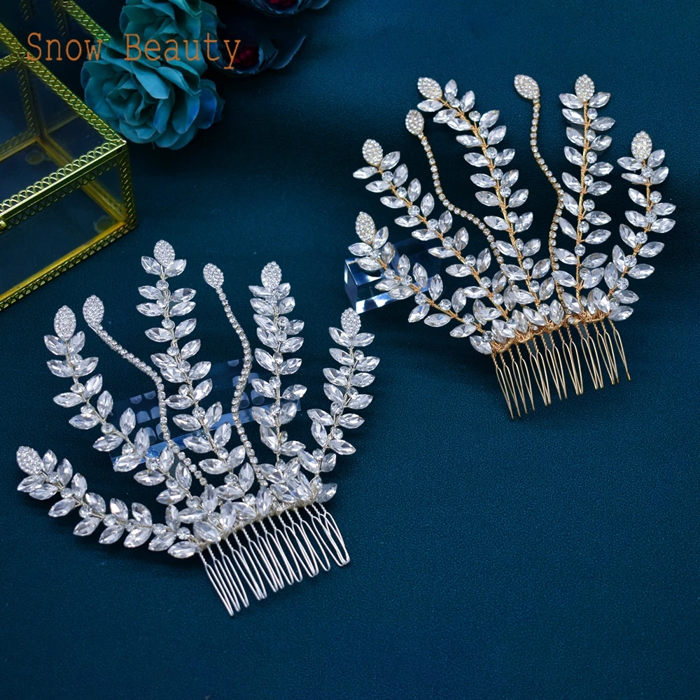 

DZ016 Handmade Bridal Tiaras Wedding Hair Accessory Bride Hair Jewelry Crystal Party Hair Ornaments for Women Tiara Headpieces