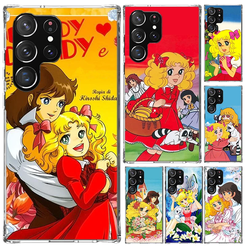 Candy 90s Anime Phone Case for Samsung Galaxy S26 S24 S23 Ultra S25 Edge S22 S21 Plus S20 FE + Soft Print Shell Funda Galaxy S25