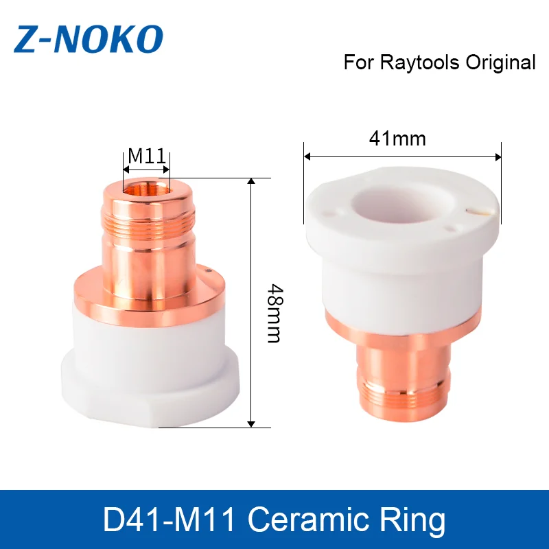 ZNOKO Raytools Original Laser Ceramic D41 H48 M11 Nozzle Holder 120515089A For Raytools BS12K Fiber Laser Cutting Head