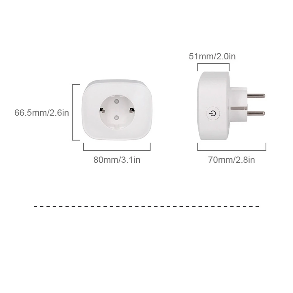 Zigbee Plug soket dinding EU 16A, Adaptor cerdas mendukung pemantauan kontrol suara jarak jauh untuk Alexa Tuya rumah pintar colokan EU