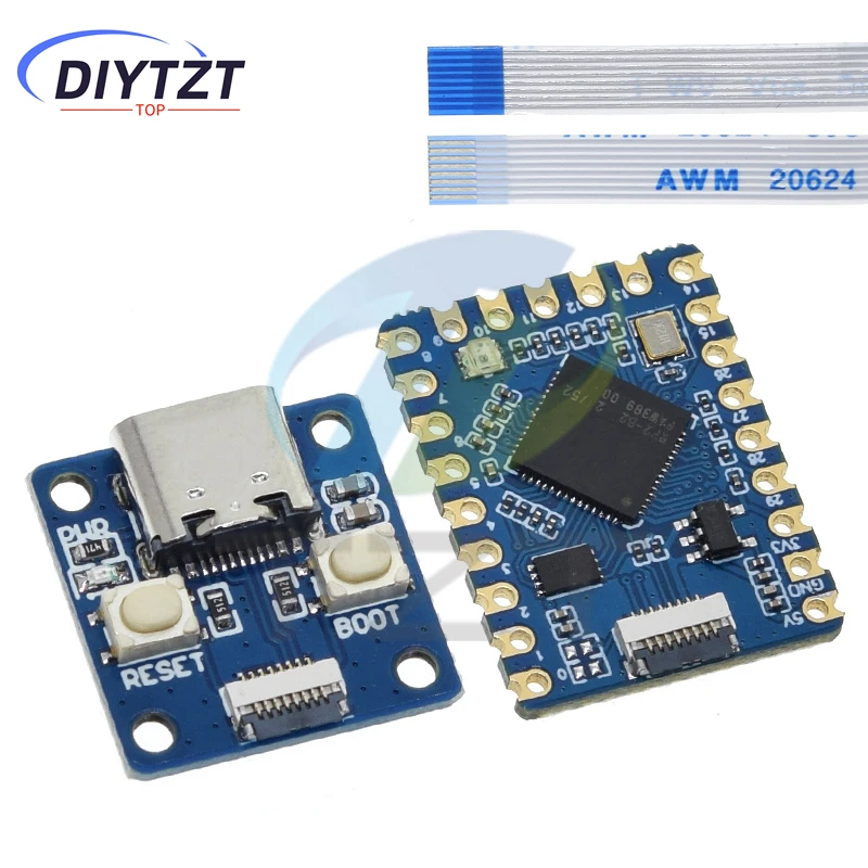 DIYTZT 1/5PCS RP2040-Tiny Développement Conseil Tech RP2040 Pour ZERO Raspberry Pi PICO USB Type C Wild 264KB SRAM 2MB Flash