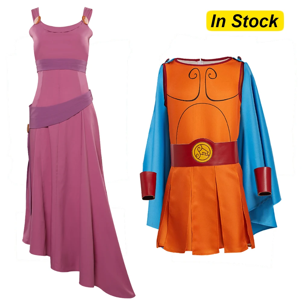 Fancy Heracles Cosplay Couple Suits Cartoon Movie Megara Disfraz Costume Disfraz For Women Men Halloween Carnival Party Clothes