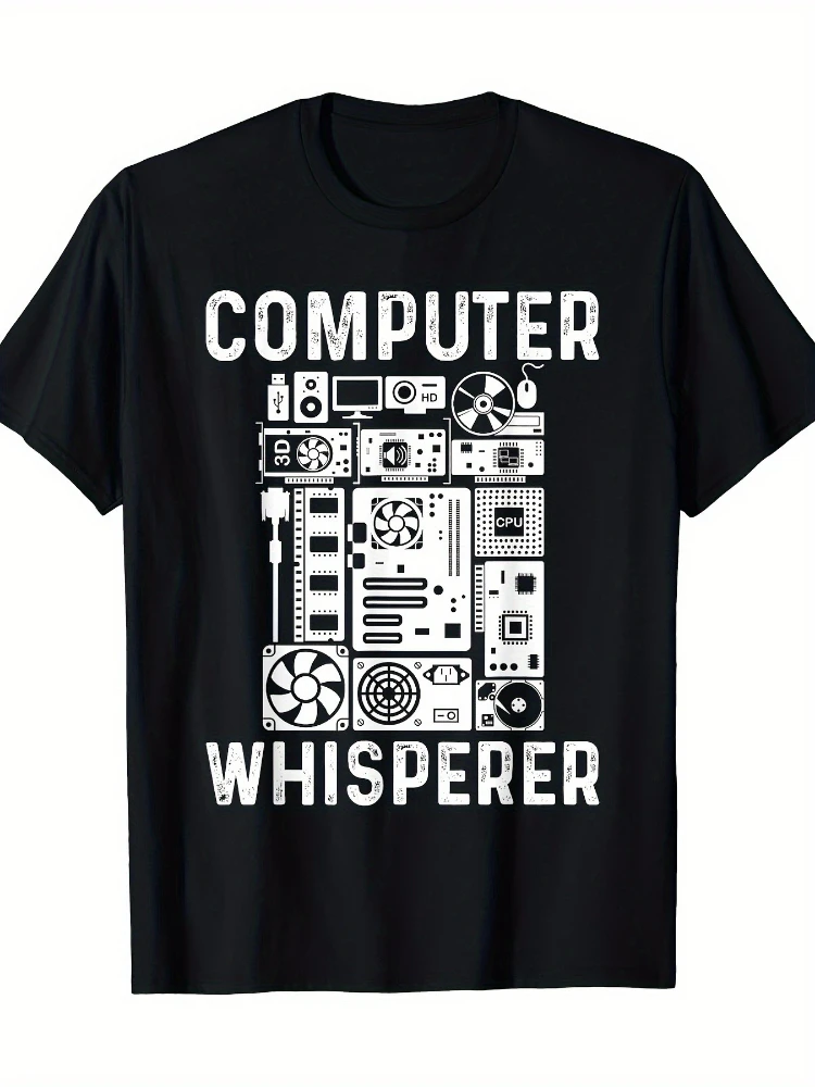 

Funny Computer Geek Tech Nerd Gift men's Cool Support design -100% cotton O-neck short sleeve casual printed men's T-shirt.