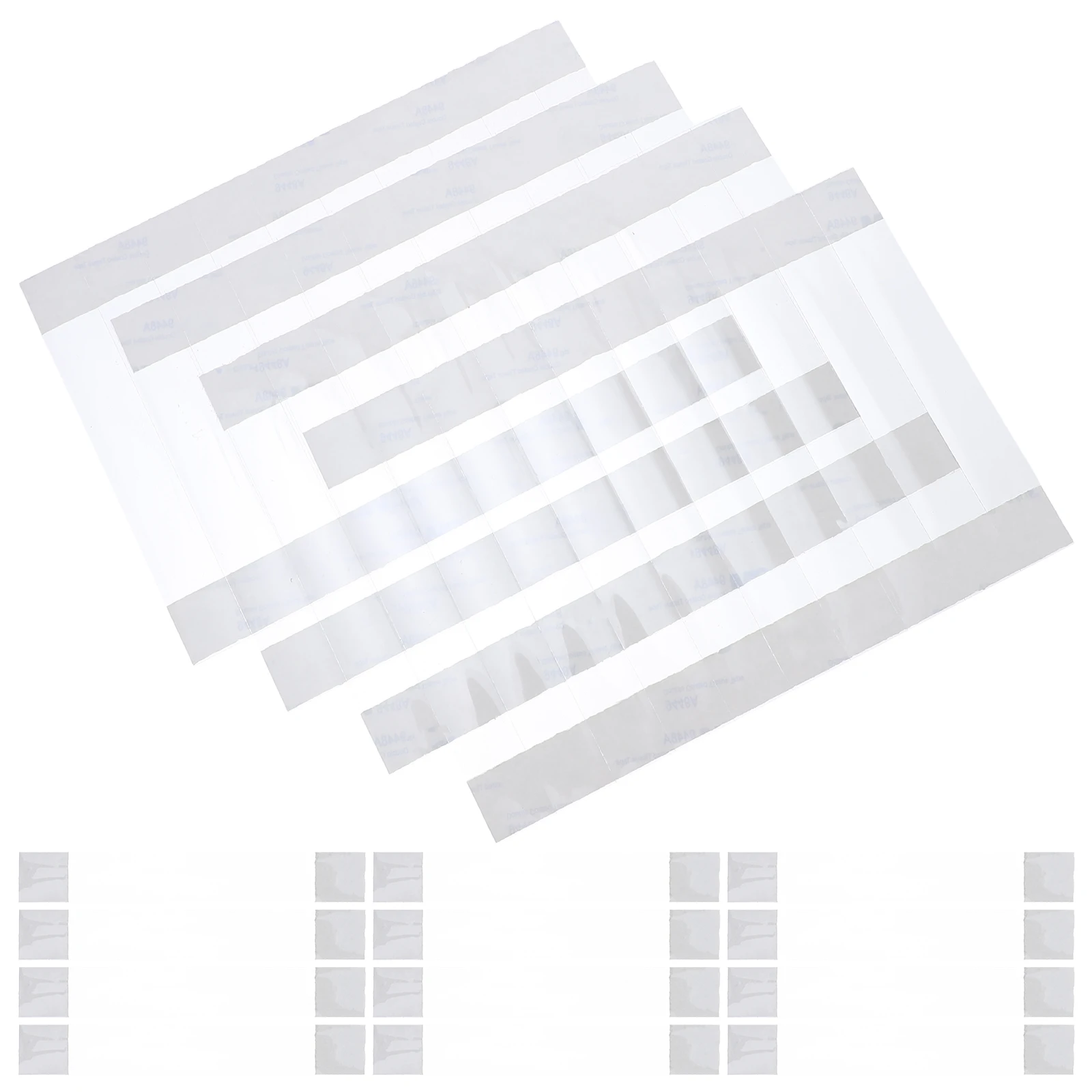 

300Pcs Price Tag Transparent Adhesive Strips Plastic Self Adhesive Display Holders Retail Sign Holders Clear Tape