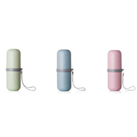 Wash Cup Set Toothbrush Case Travel Storage Box Toothpaste Holder Wash Gargle Cup Compact Two Section Eco Friendly Multi