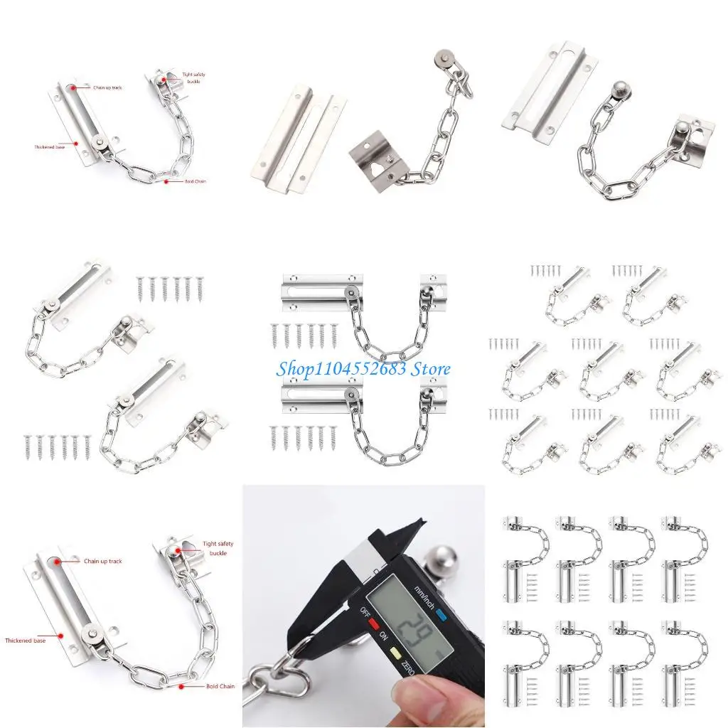 

Y6GD Interior Door Chain Lock Reliable Door Chain Lock Convenient & Easy to Use Lock Simple & Effective Home Safety Measure