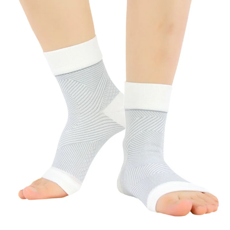 1Pair Compression Ankle Brace For Plantar Fasciitis Ankle Support Anklet For Feet Elastic Yoga Dance Exercise Tendonitis Relief