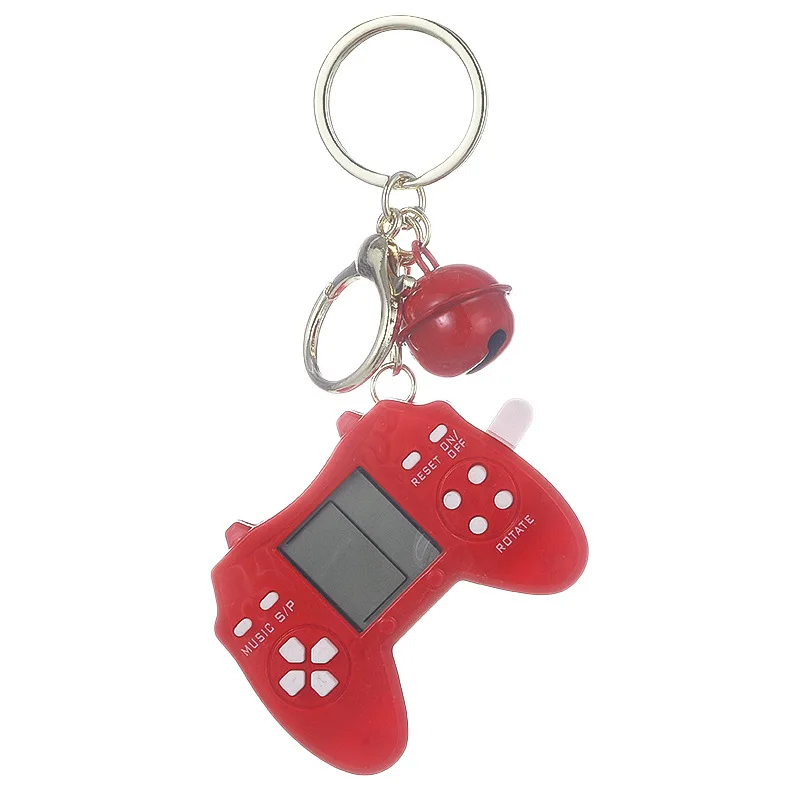 Mini Russian Building Blocks Game, Console Handheld Minicomputer Keychain Nostalgic Creative Puzzle, Old-Fashioned Toy Pendant