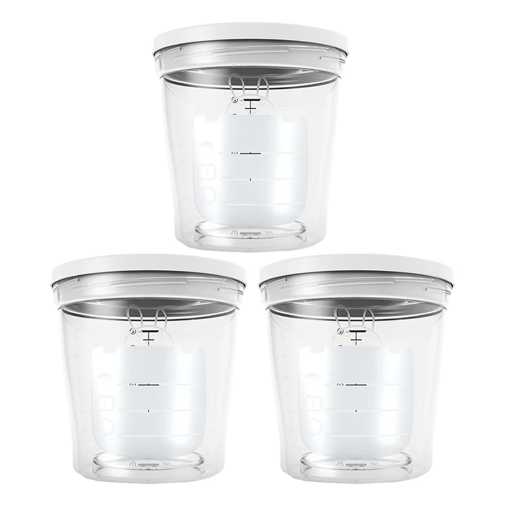 

3 pcs Portable Milk Feeding Container Dispenser Box Milk Powder Case Container Dispenser with Clear Scale