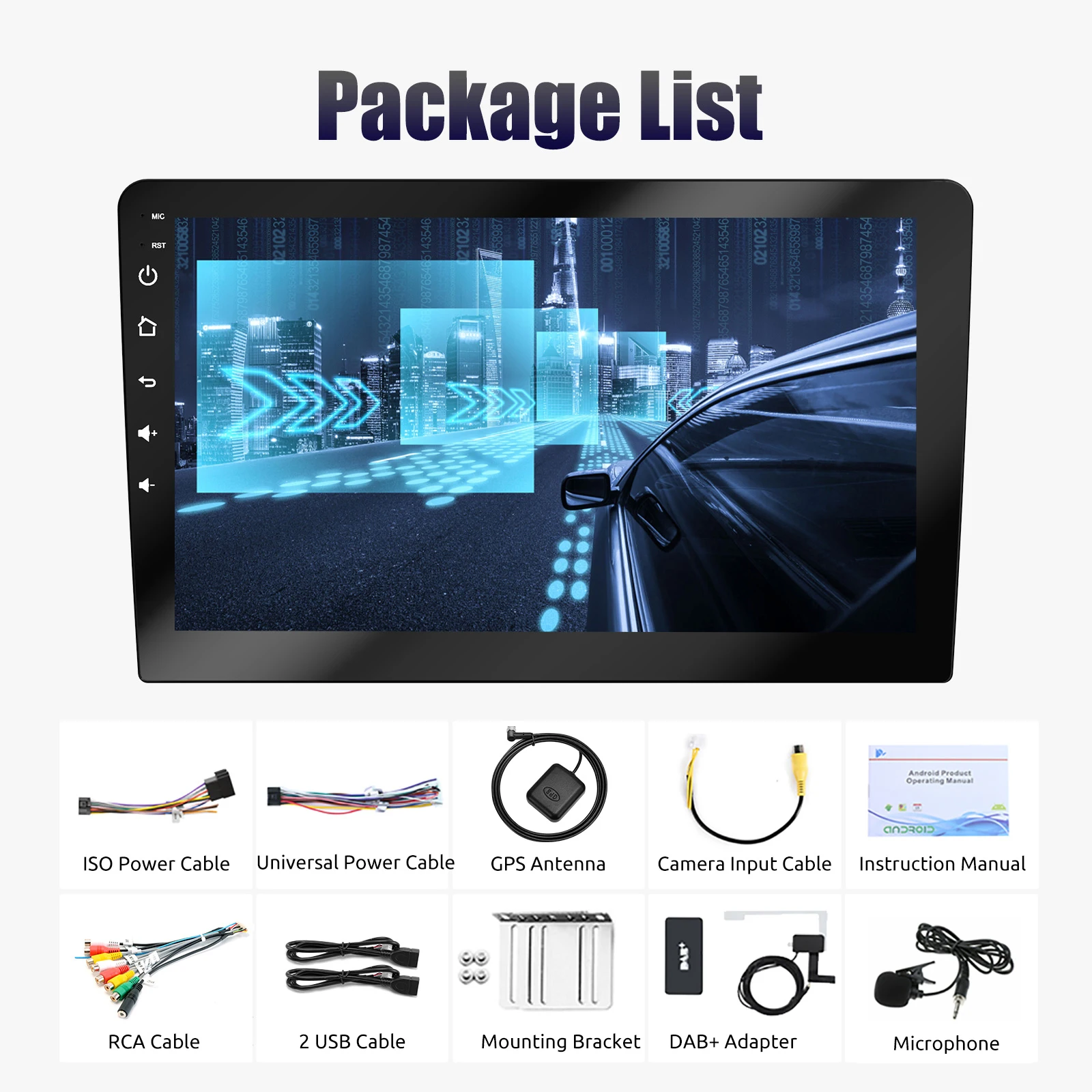 ESSGOO 9" Car Radio MT8163 Carplay Android Auto Android 4GB 64GB Universal Multimedia Player GPS RDS Autoradio Stereo NO AM image 3