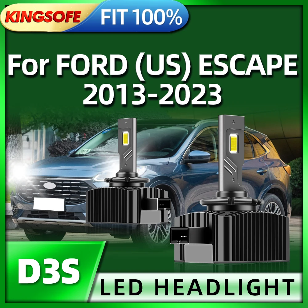 KINGSOFE D3S LED Light Car Headlight 110W Super Bright For FORD (US) ESCAPE 2013 2014 2015 2016 2017 2018 2019 2020 2021 22 2023