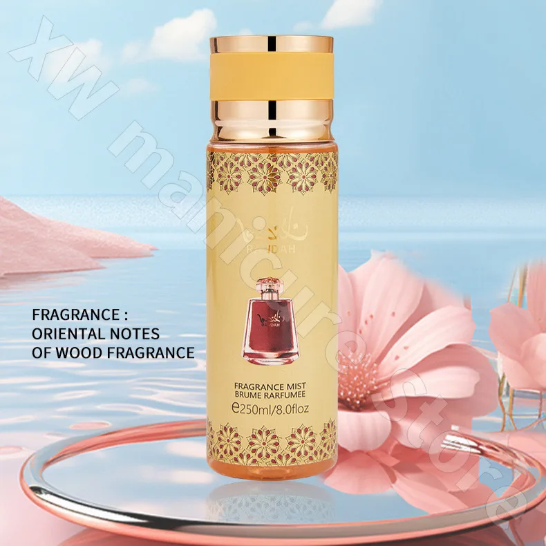 O perfume em spray corporal tem uma fragrância duradoura, charme natural fresco e elegante, temperamento confidencial e temperamento charmoso