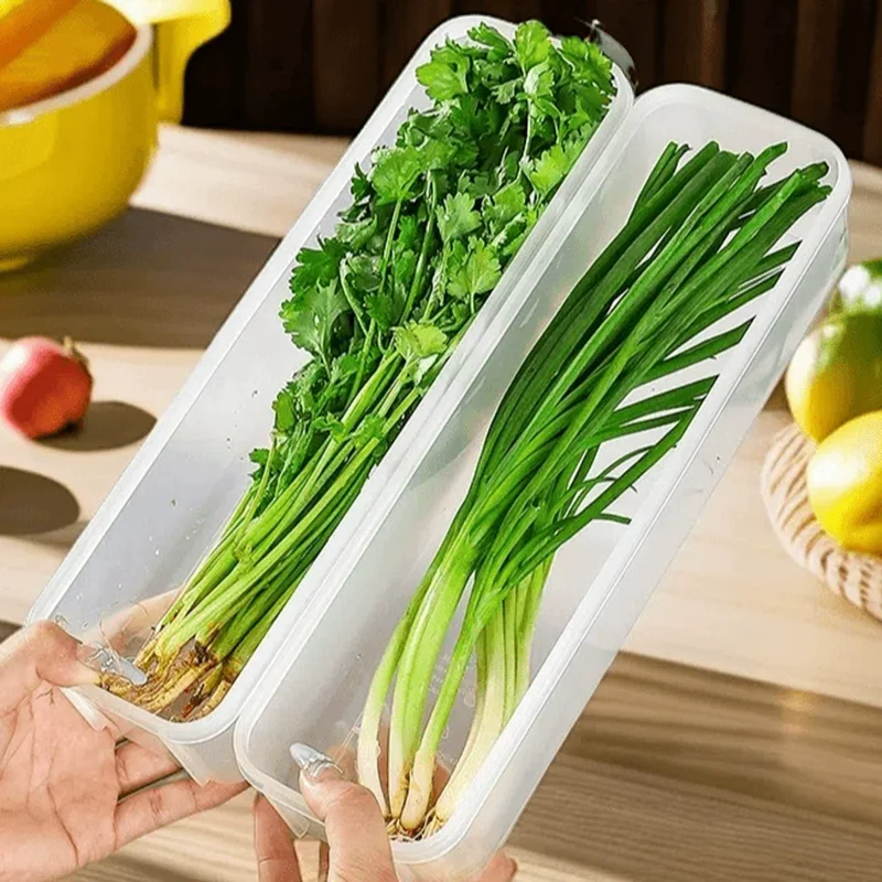 

Refrigerator Fresh-keeping Organizer Boxes Vegetable Fruit Fresh-keeping Food Preservation Boxes Transparent Sealed Storage Box
