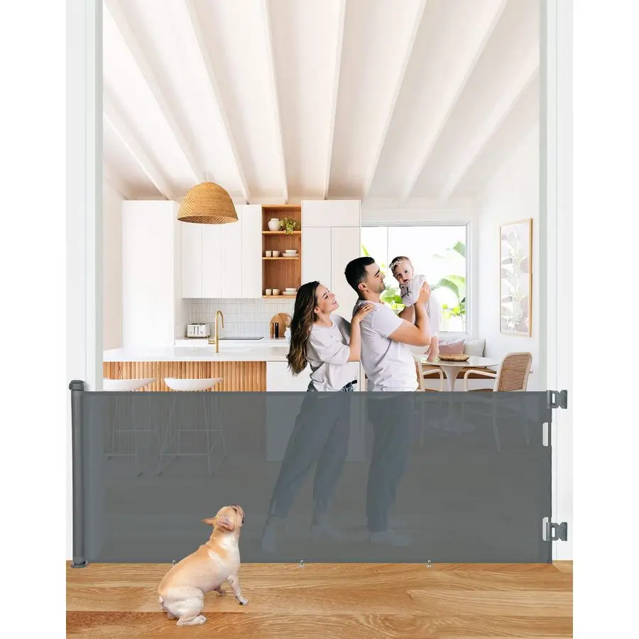 

118 Retractable Baby Gates Extra Wide, Retractable Dog Gate for Large Openings, Extra Long Dog Gates for The House, Extra Large