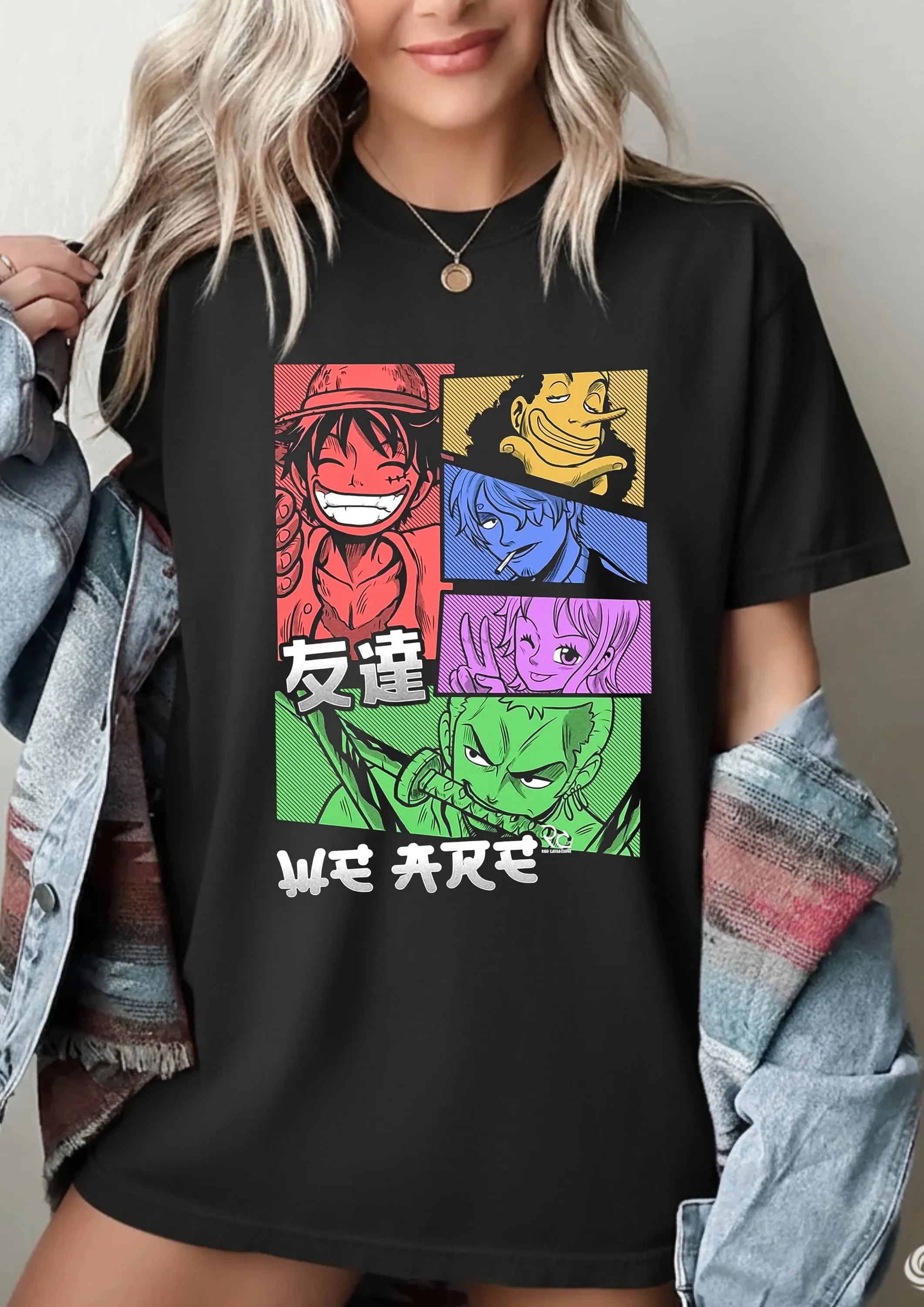 One Piece Anime Graphic T Shirt Unisex Short Sleeve Streetwear Trendy Daily Couple Matching Outfit for Anime Fans