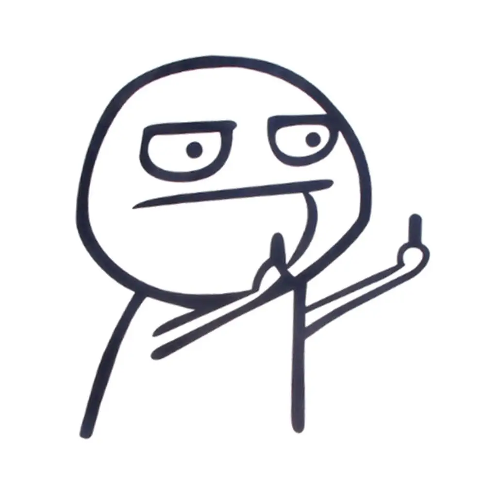 

Funny Cartoon Middle Finger Car Auto Sticker Laptop Motorcycle Decal Decor Sticker for Laptop Car Window Truck Motorcycle