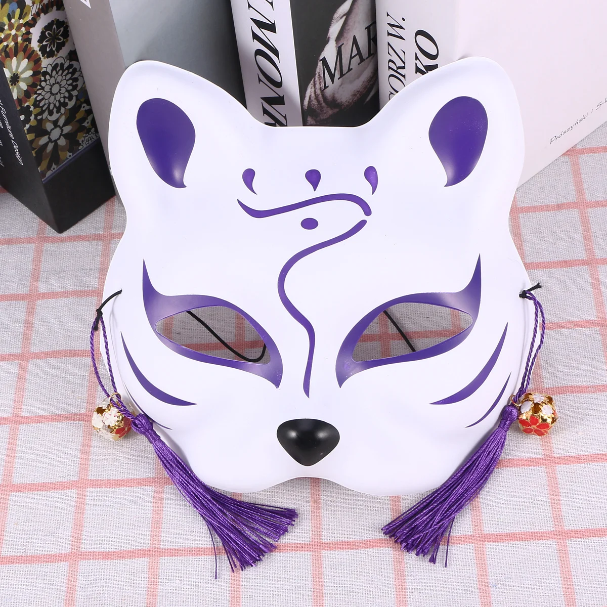 Máscara de gato japonesa de cara completa, máscara de fiesta de Cosplay para niños y adultos, Material de PVC ligero y ecológico, diversión decorativa