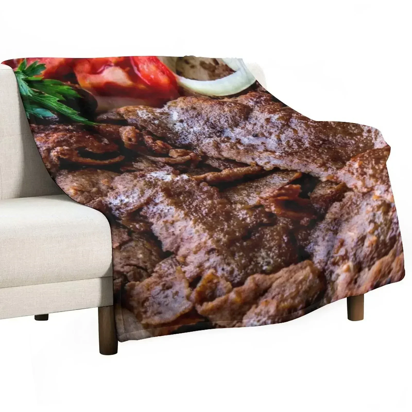 

Turkish Doner Kebab Throw Blanket anime Hairys Blankets