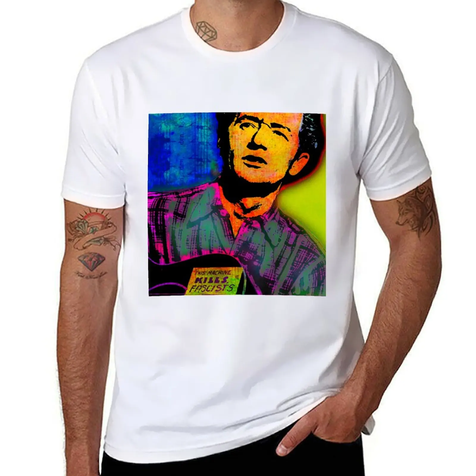 

WOODY GUTHRIE C T-Shirt anime tshirt men t shirt cotton 100% T-Shirt