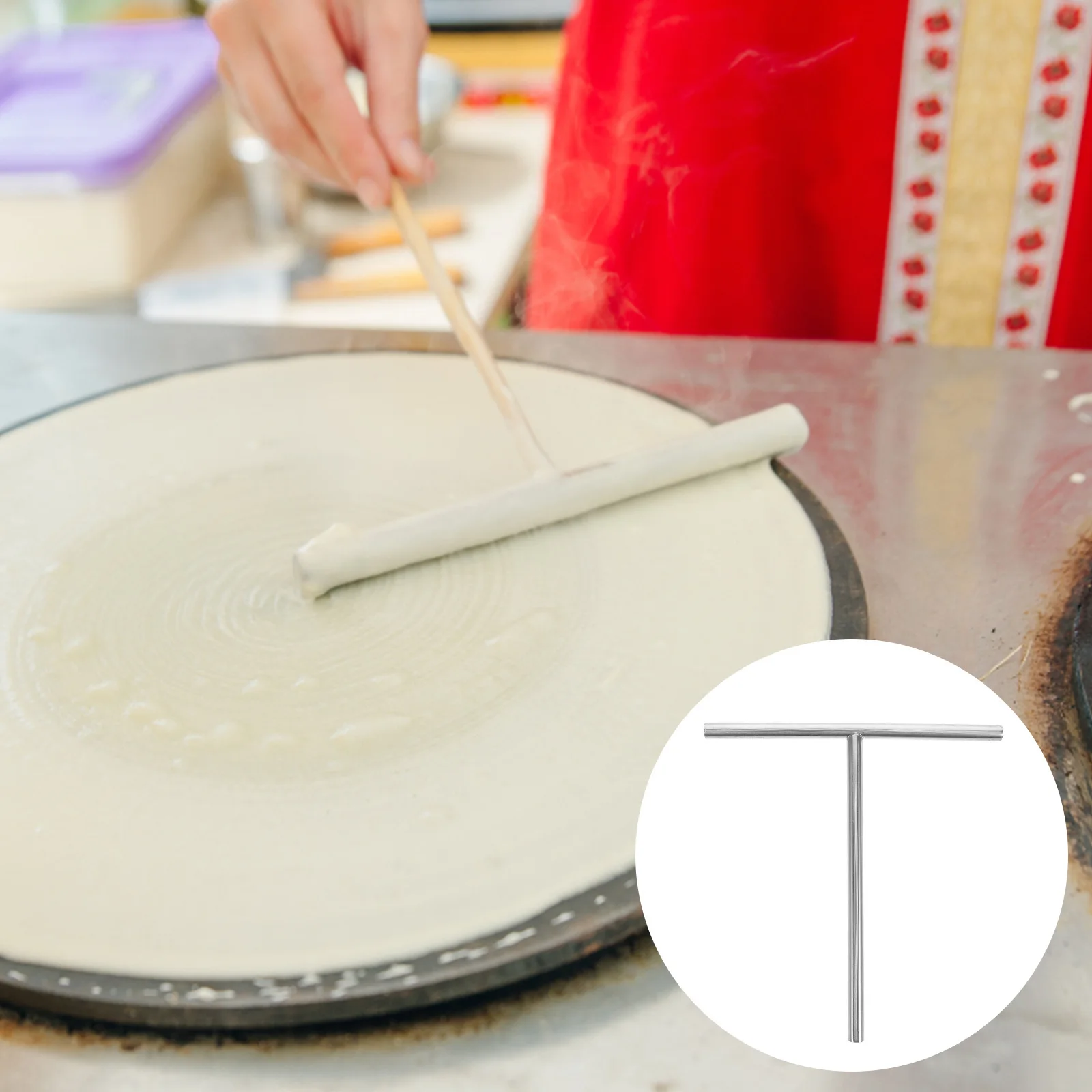 

Stainless Steel Pancake Spreader Tool Easy Clean Versatile Design for Crepes Omelets Kitchen Baking Accessories Safe