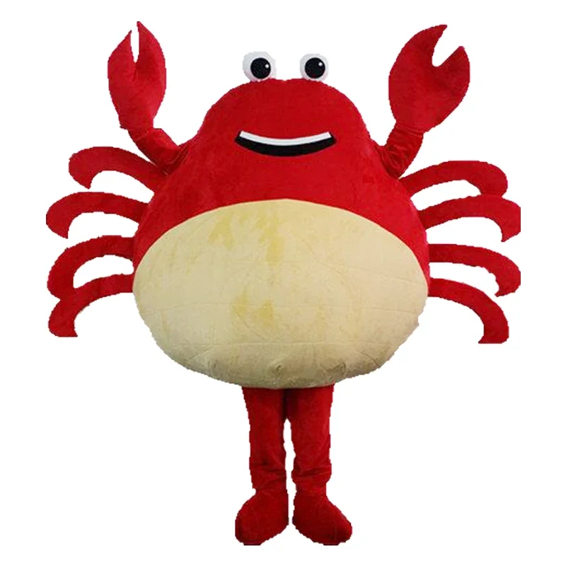 Christmas Red Crab Fish Mascot Costumes Unisex Cartoon Apparel Cosplay Custom Made Adult Size Fancy Dress Carnival Party