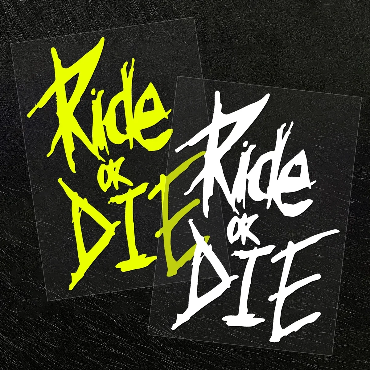 Ride or Die Adesivi riflettenti per moto Telaio per bici MTB Tubo superiore per bicicletta Caschi per carrozzeria auto Accessori per decalcomanie