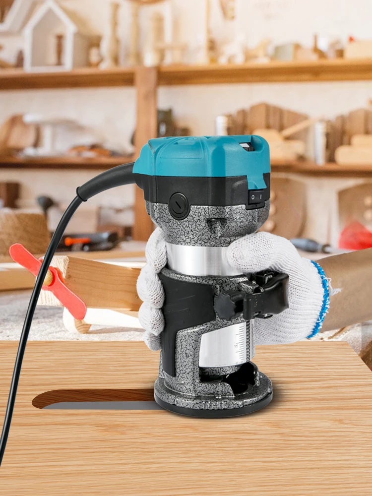 SucceBuy Hout Router Machine Elektrische Trimmer 800W 30000RPM Power Timmerwerk Tool voor Houtbewerking Trimmen Groeven Carving Gebruik - afbeelding 2