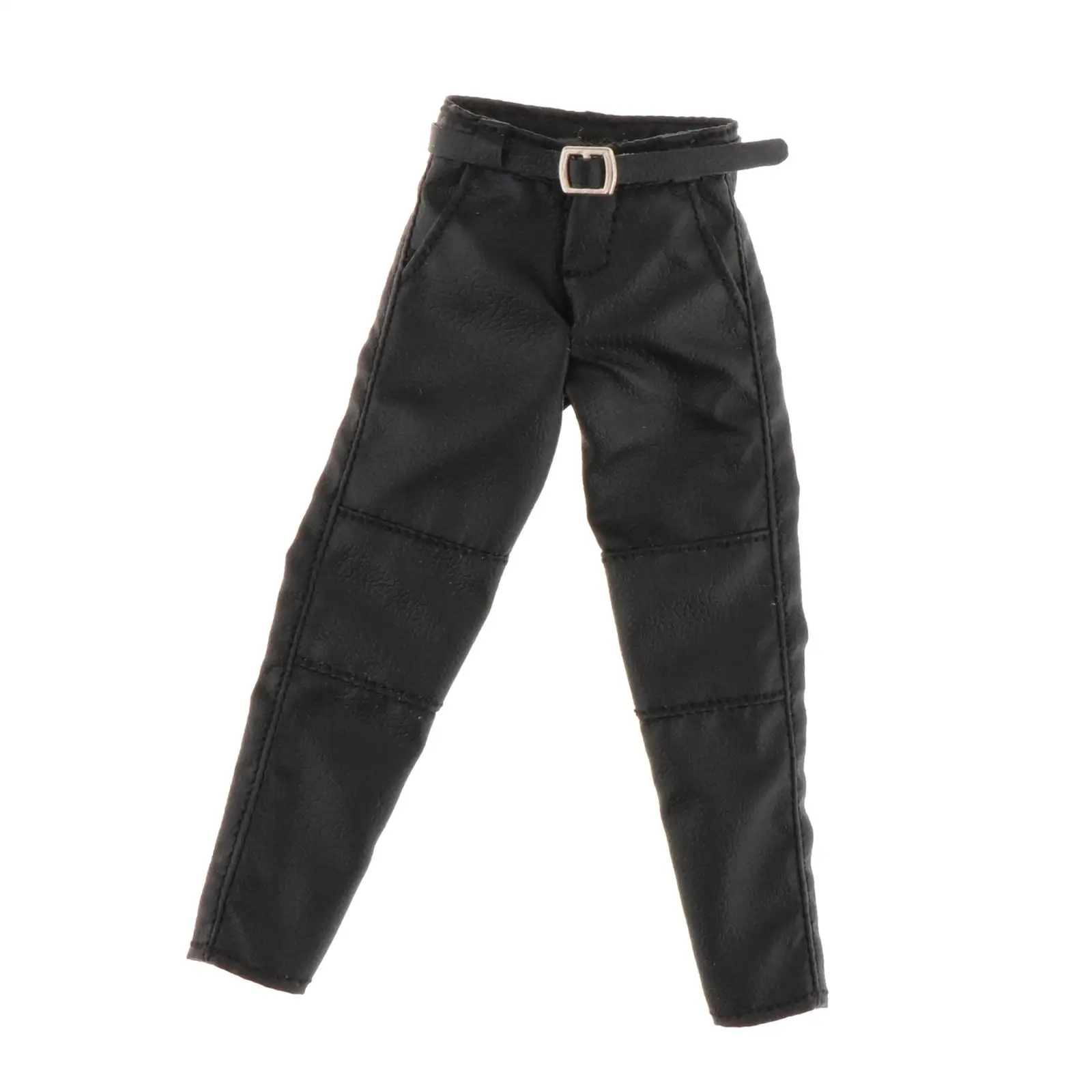 1/12 Male Figure Pants Miniature Trouser Miniature Belt PU Leather Mini Pants for 6inch Male Action Figures Accessory Cosplay