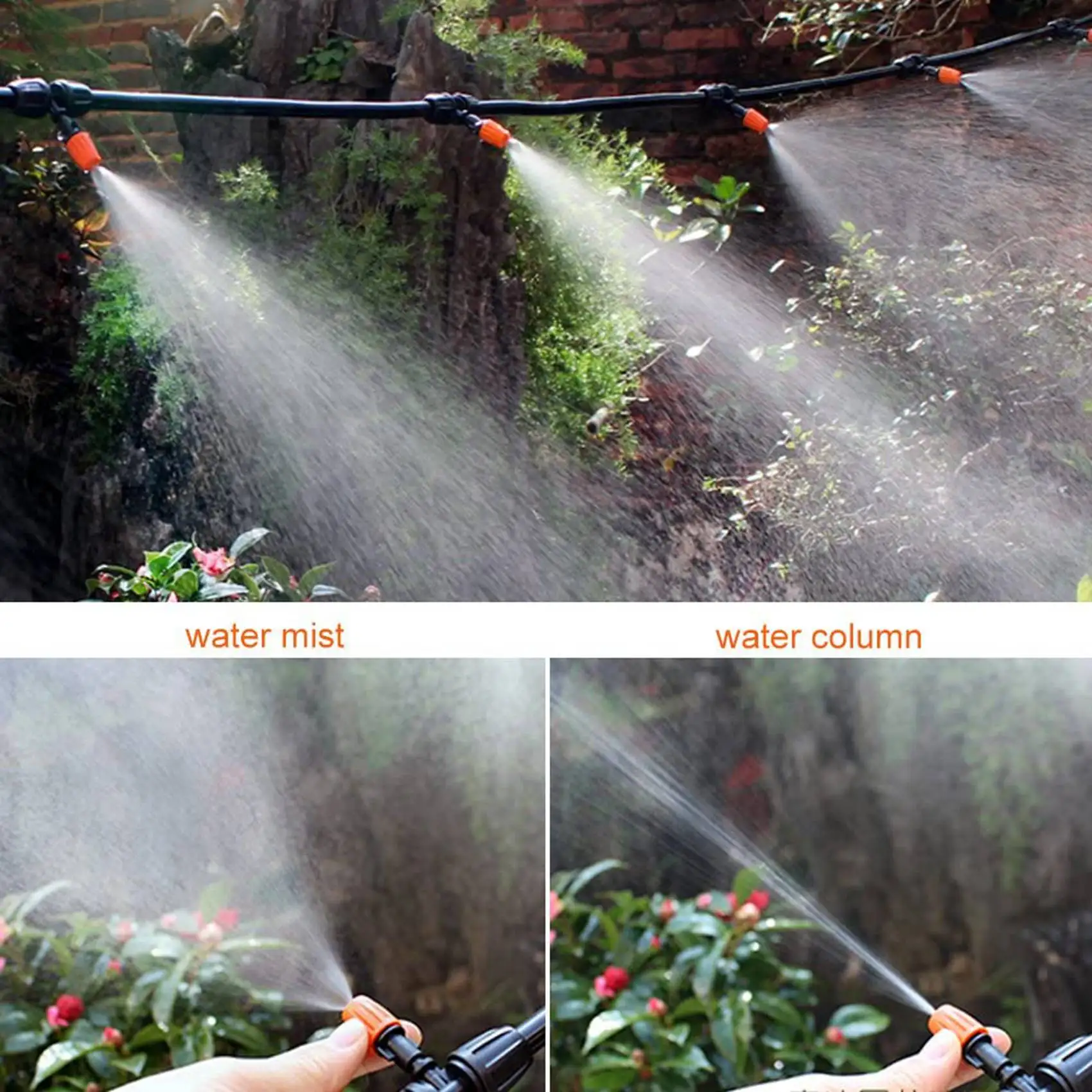 AC88-100 Pcs Drip Irrigation Spray Nozzle, Water Spray Nozzle, Adjustable In 2 Modes: Water Mist And Water Column