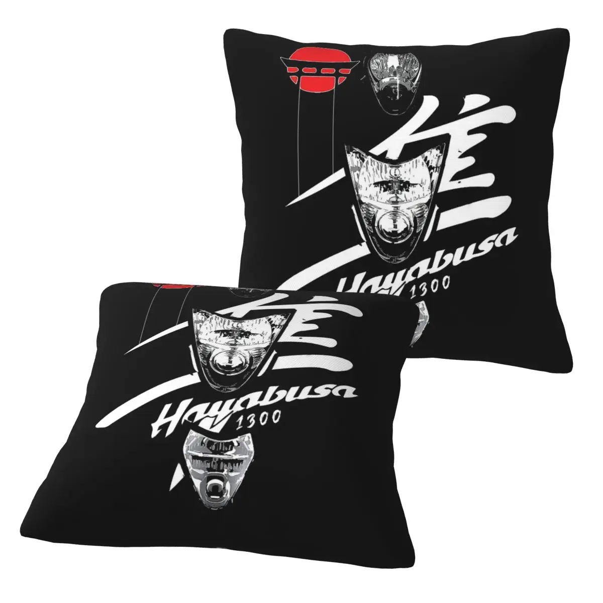 Suzuki Hayabusa Motorcycle Logo 2 pcs Square Pillowcase Pillow Cover Cushion Decor Comfort Throw Pillow for Home Living Room