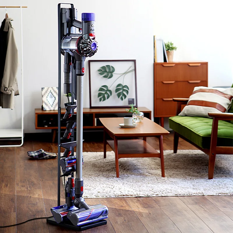 

Adjustable Vacuum Cleaner Storage Rack with Ground Support Stand - Perfect for Storing Your Cleaning Essentials