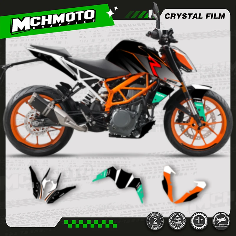 

MCHMFG Full Set Motorcycle Graphics Background Decals Stickers Kits For KTM 2017 2018 2019 2020 Duke 125 390