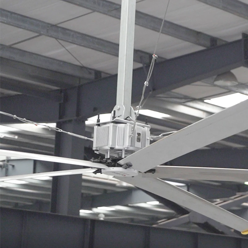 Low Noise HVLS Industrial Ceiling Fan Big Air Volume Fan For Workshop Factory Farm Ventilation Solution
