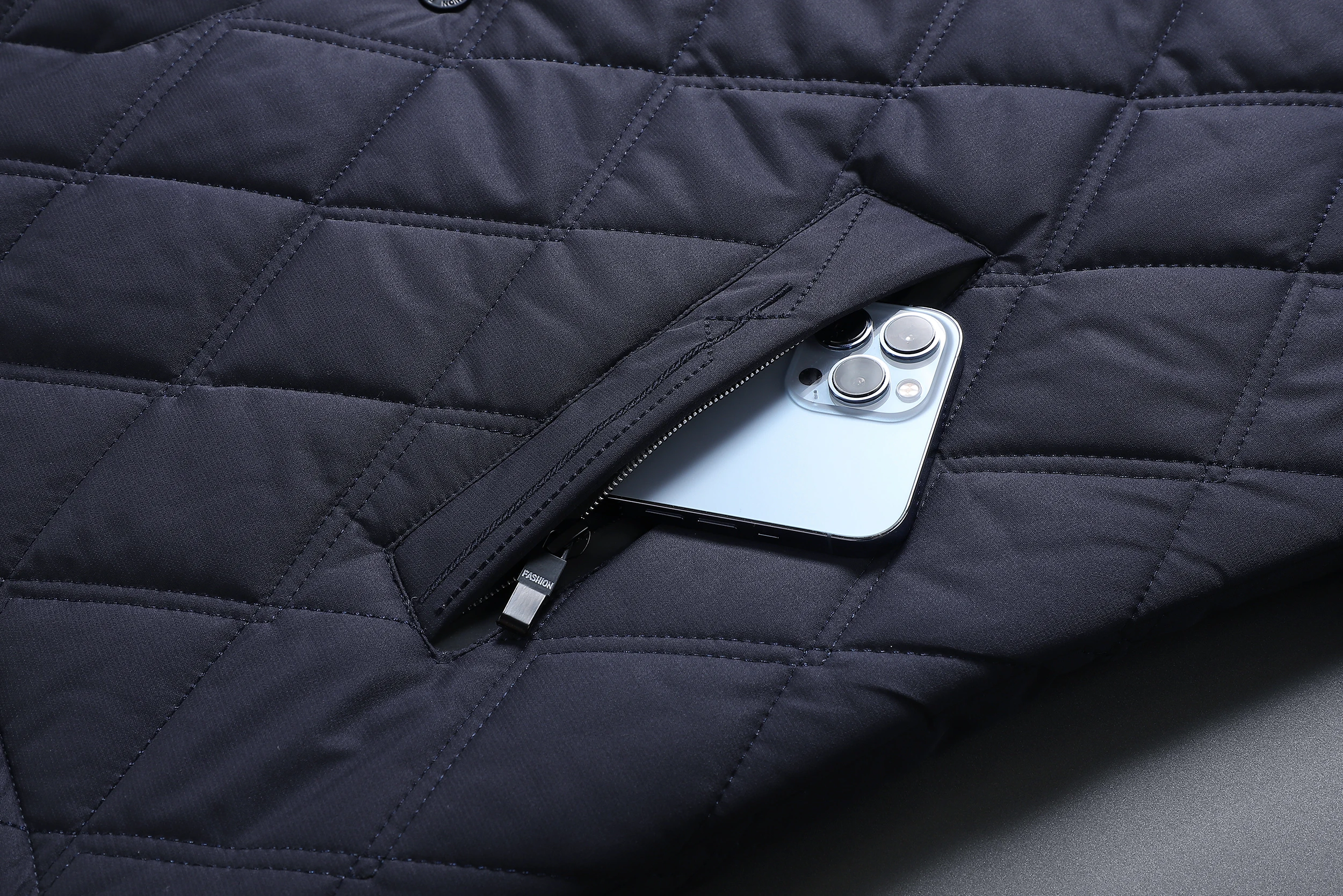 Autumn and winter middle-aged men warm collar business leisure dad padded clothes