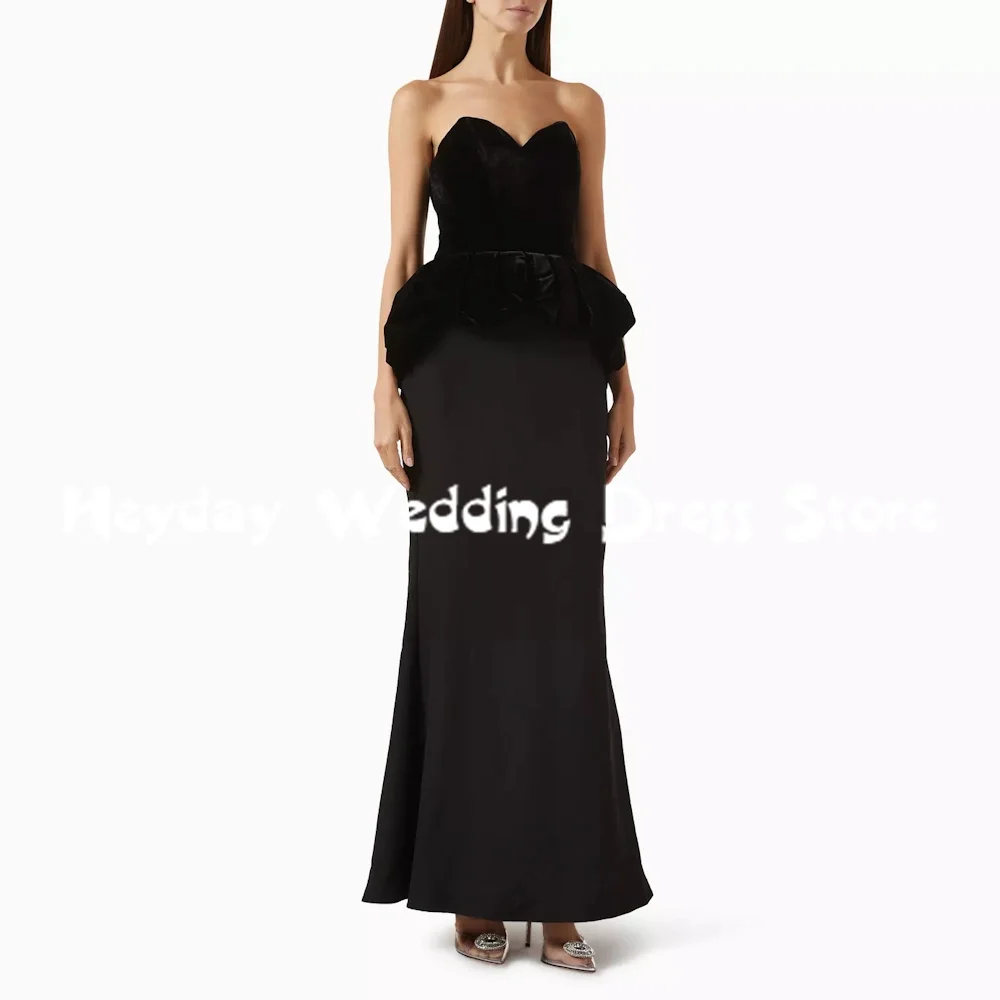 Heyday Women's Velour Sweetheart Mermaid Evening Dresses With Sleeveless Draped Floor-Length Formal Elegant Party Dresses 2025