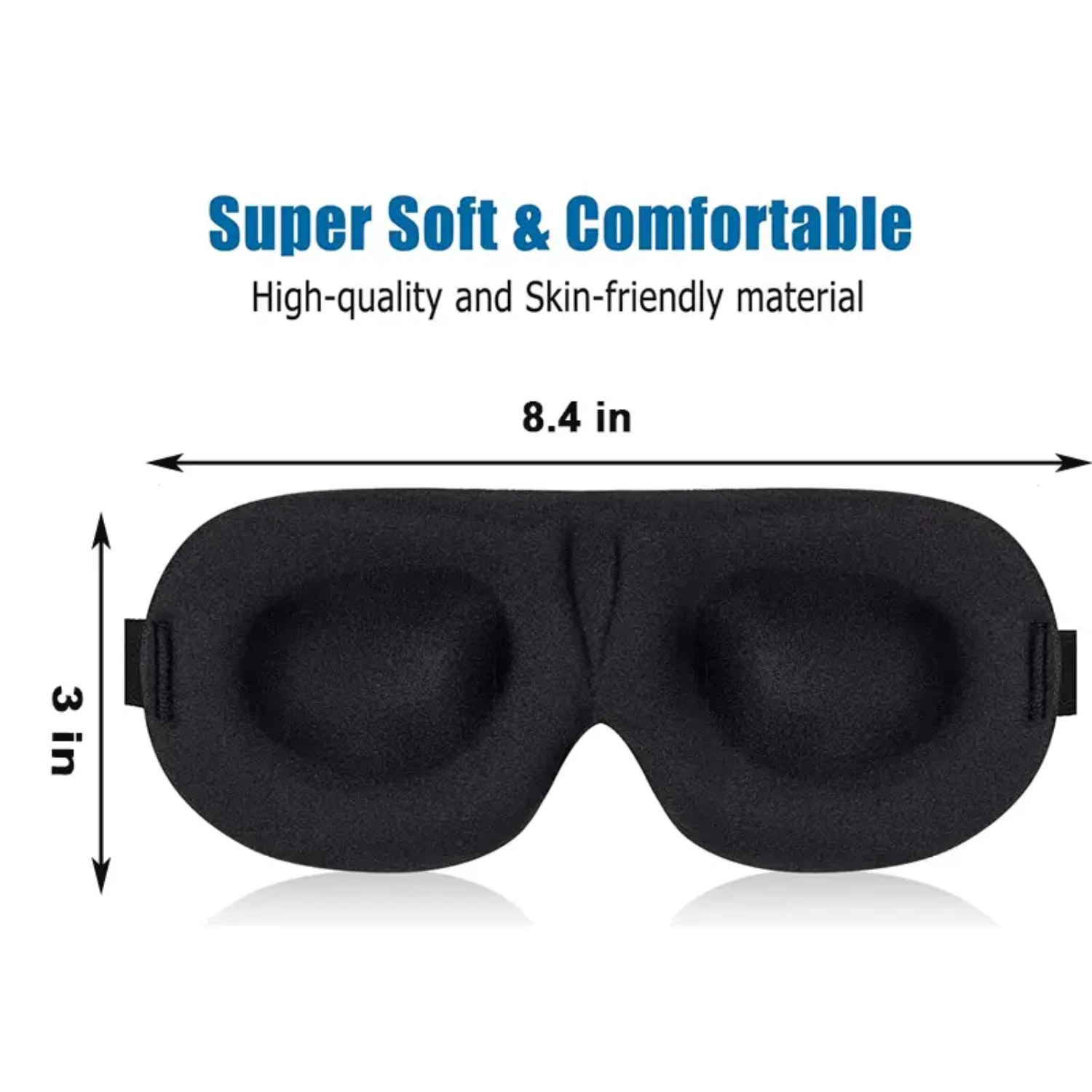 Deluxe Premium Ultra-Soft Ultimate Relaxation 3pcs Sleep Eye Mask Set - High-Quality Contoured Cup Blindfold for Restful Night,