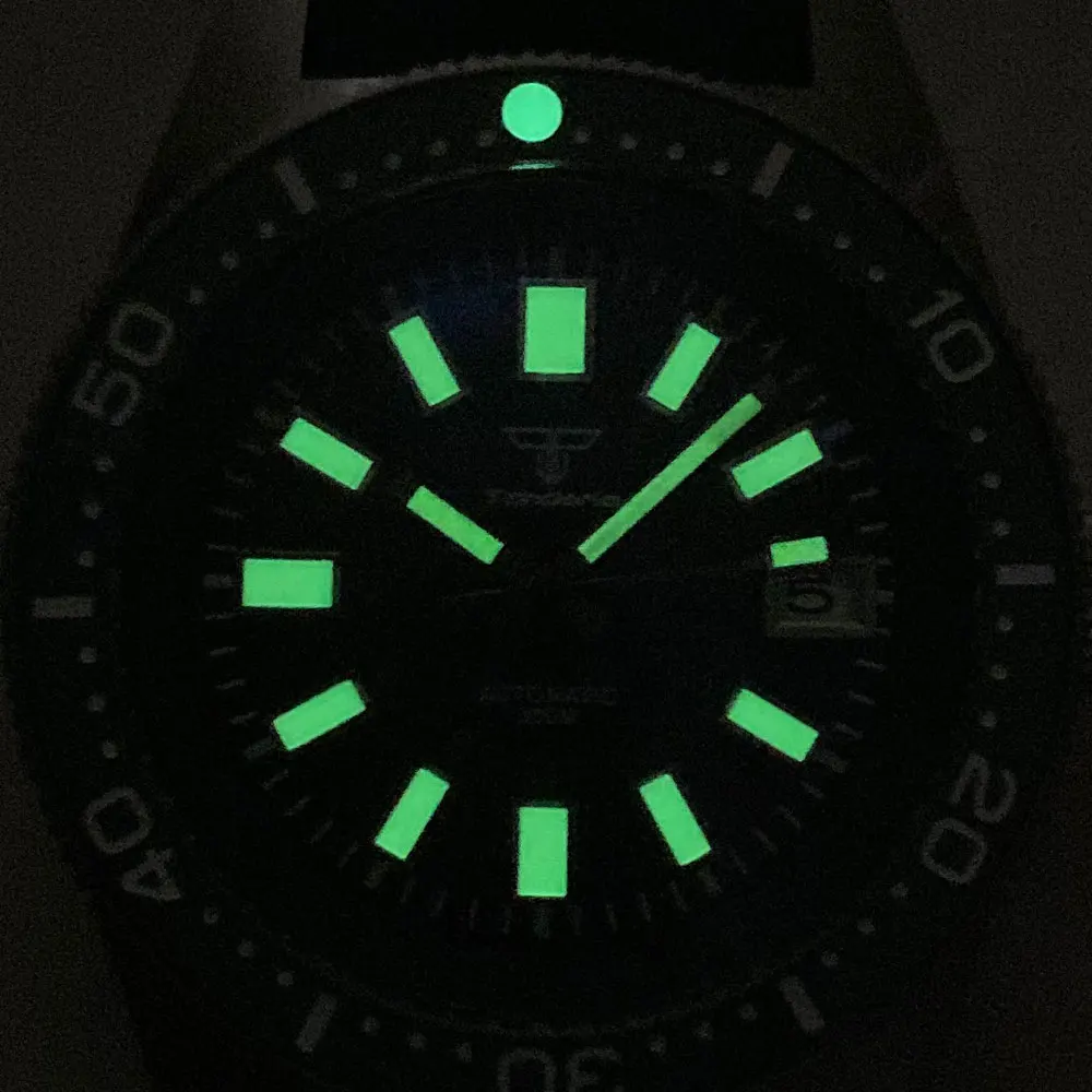 41mm Green Tandorio 300M Waterproof Dive 62MAS NH35 Automatic Men Watch Chapter Ring AR Coating Sapphire 120 Click Ceramic Bezel