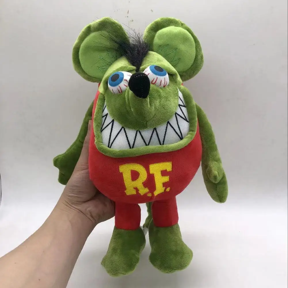 

30cm Cartoon Anime Tales of The RAT FINK 12Inches GREEN ED BIG DADDY RF DOLL Mouse Fink Collectible Decoration Toys