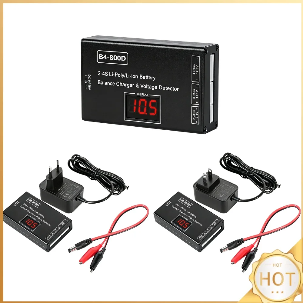 Battery Balance Voltage Detector with Wireless Voltage Meter Lipo Batteries Balance Charger for Airsoft RC Lithium Battery