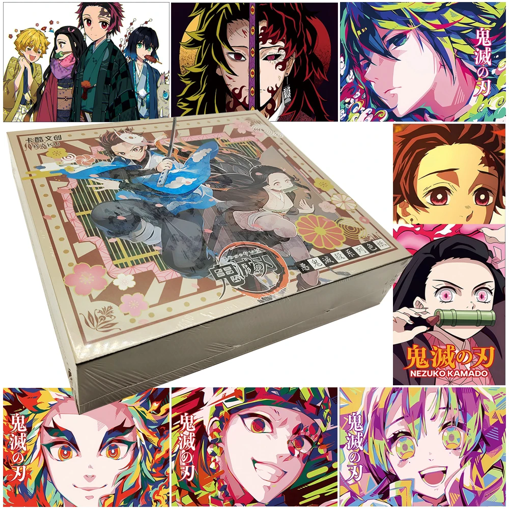 

Demon Slayer Collection Card Children's Favorite Hot Blooded Fantasy Anime Limited Grating Color Paper Card Toy Christmas Gifts