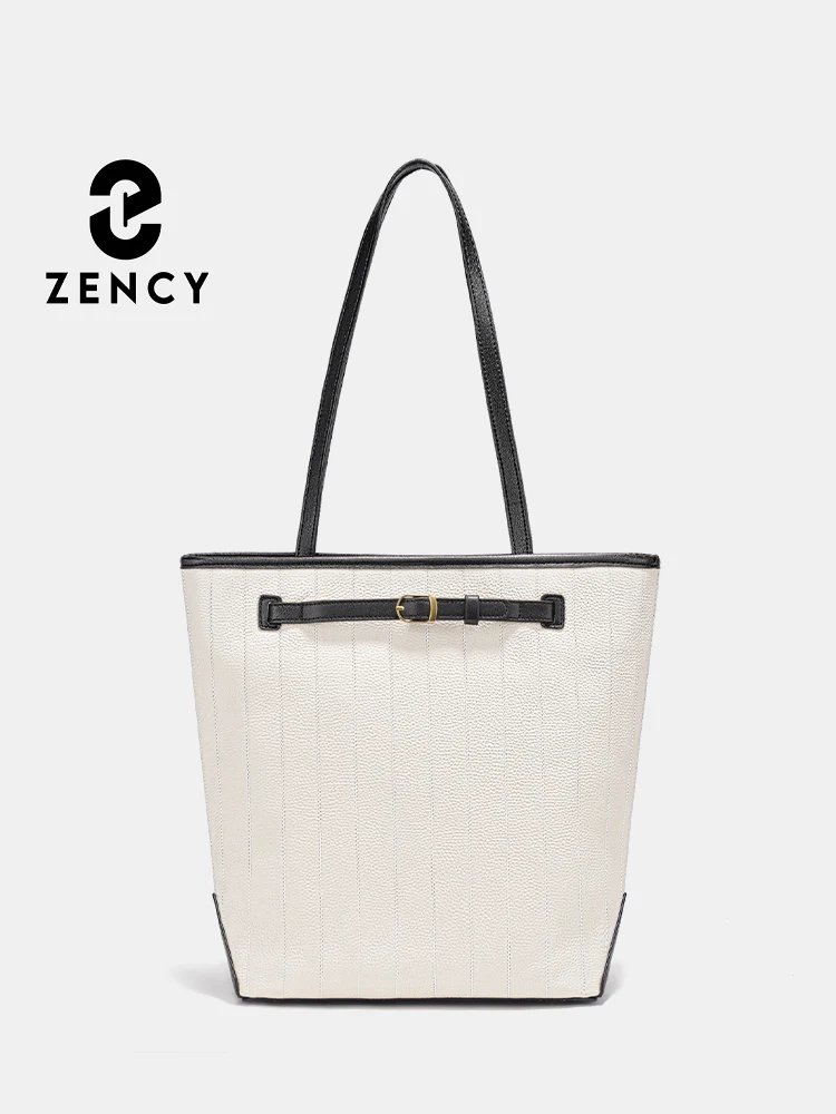 

Zency Genuine Leather Women's Work Tote Bag Fashion Shoulder Handbag Purse Large Capacity Multi Pockets Winter Bag For A4