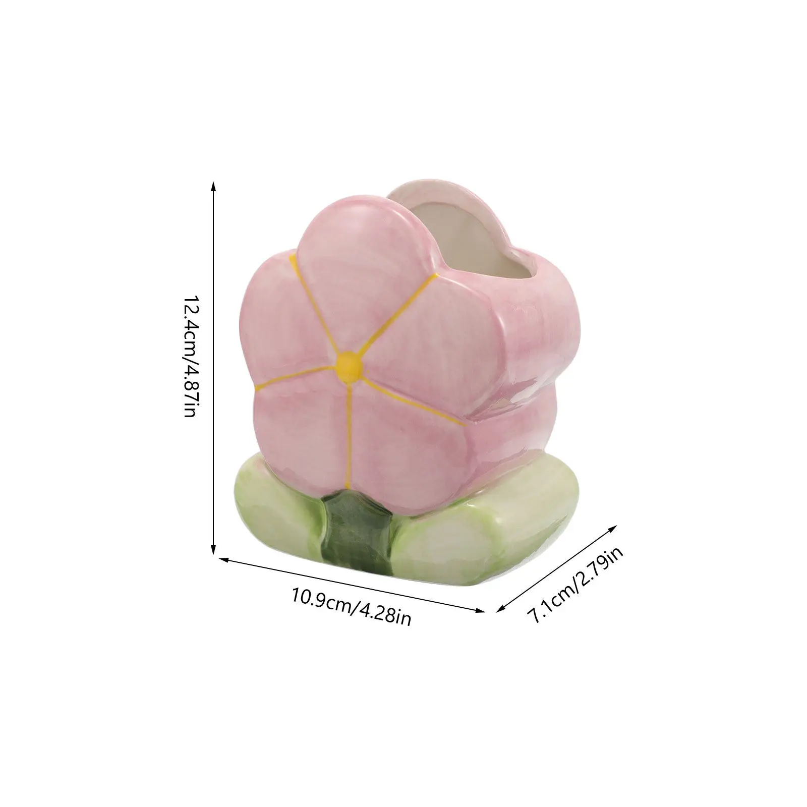 Flower Pen Holder Pencil Organizer Desktop Cute Floral Stationery Storage Pen Stand Decorative Office Desk Accessories Kawaii