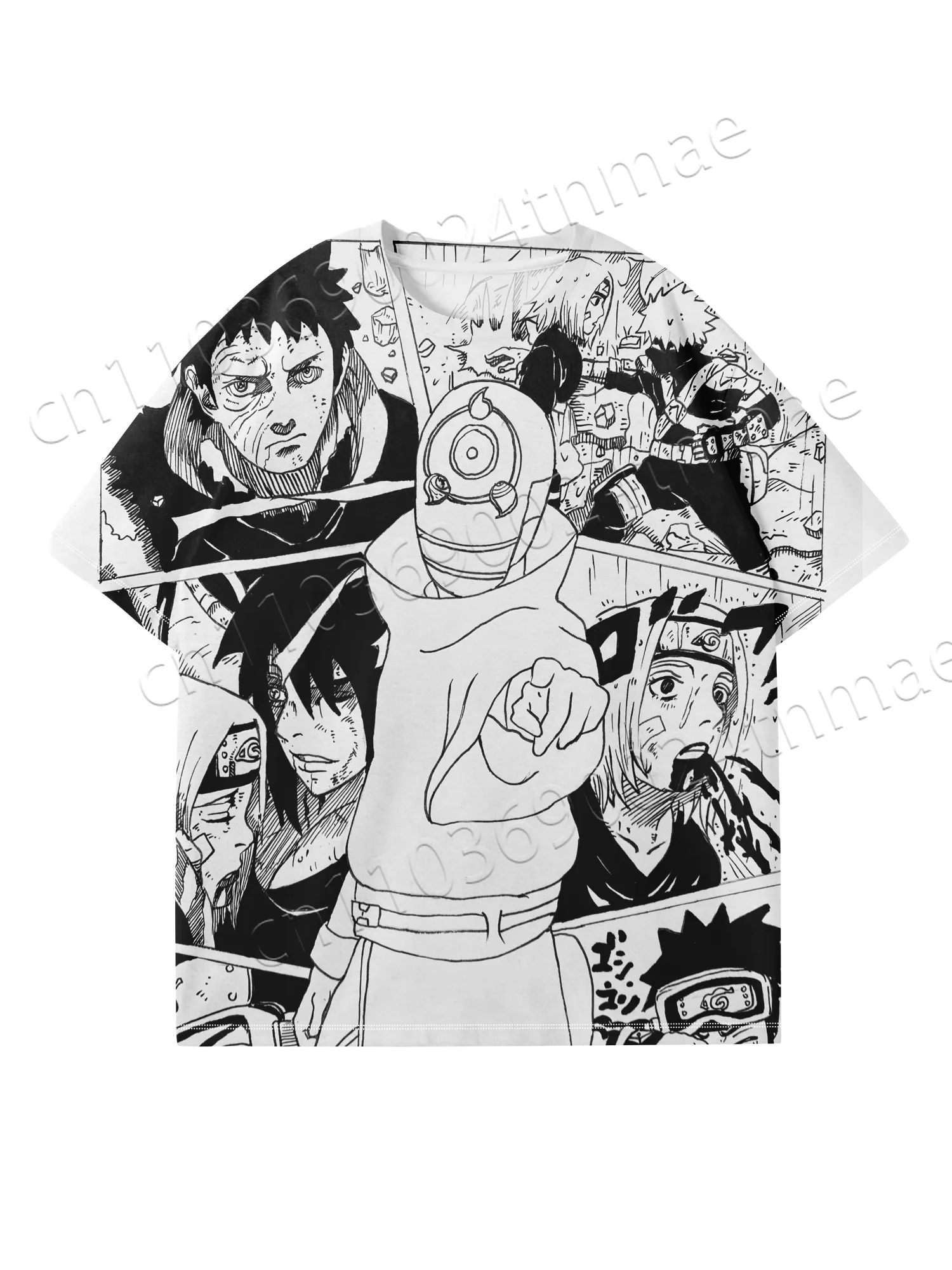 

‌2025 Naruto Anime Crew Neck Essential T-Shirt 3D Printing Adult and Child Double Sizes Quick Drying and Breathable