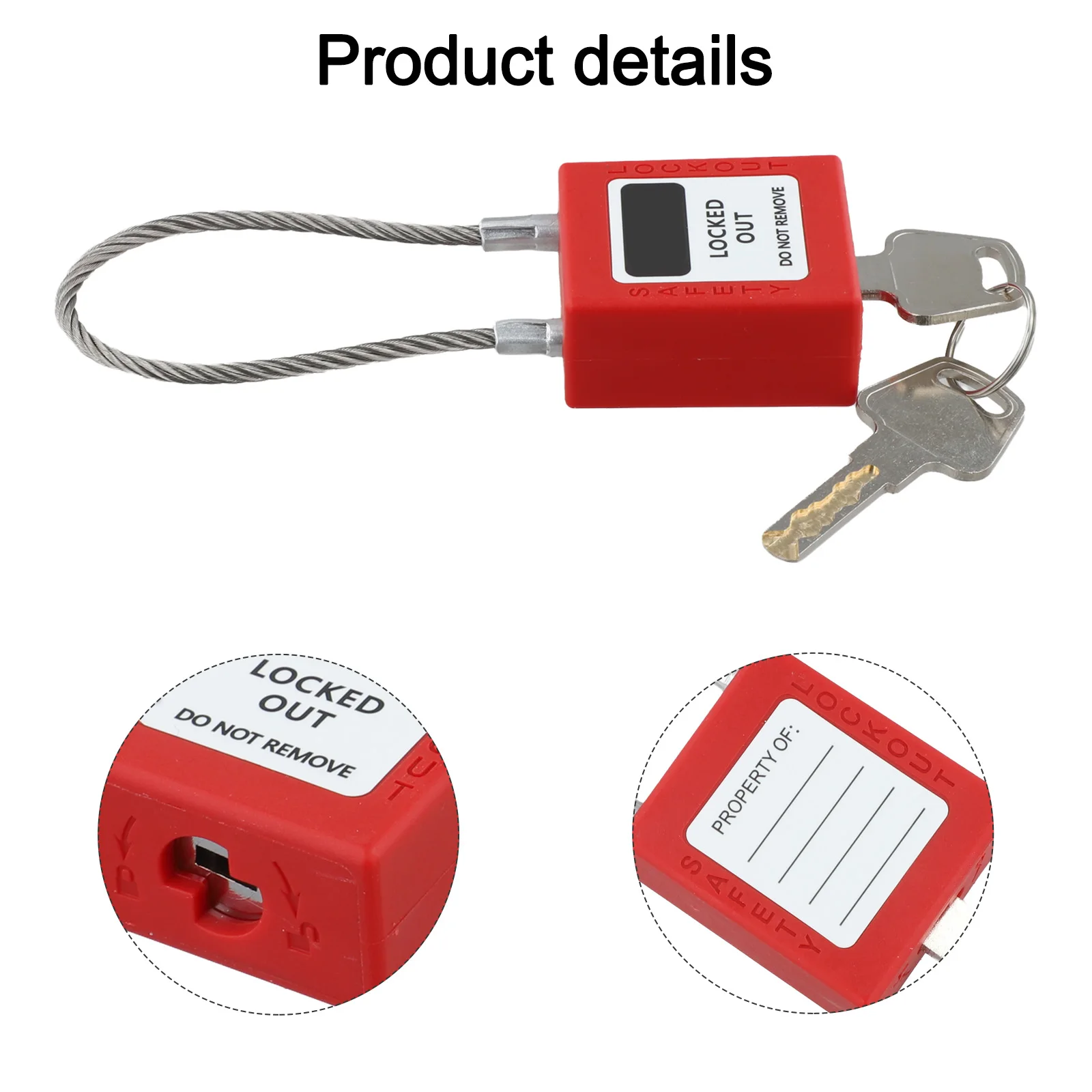 Outdoor Activities Compact Cable Padlock 12-piece Pin Lock Ergonomic Safety Lock Design Cable Padlock Anti-slip Texture