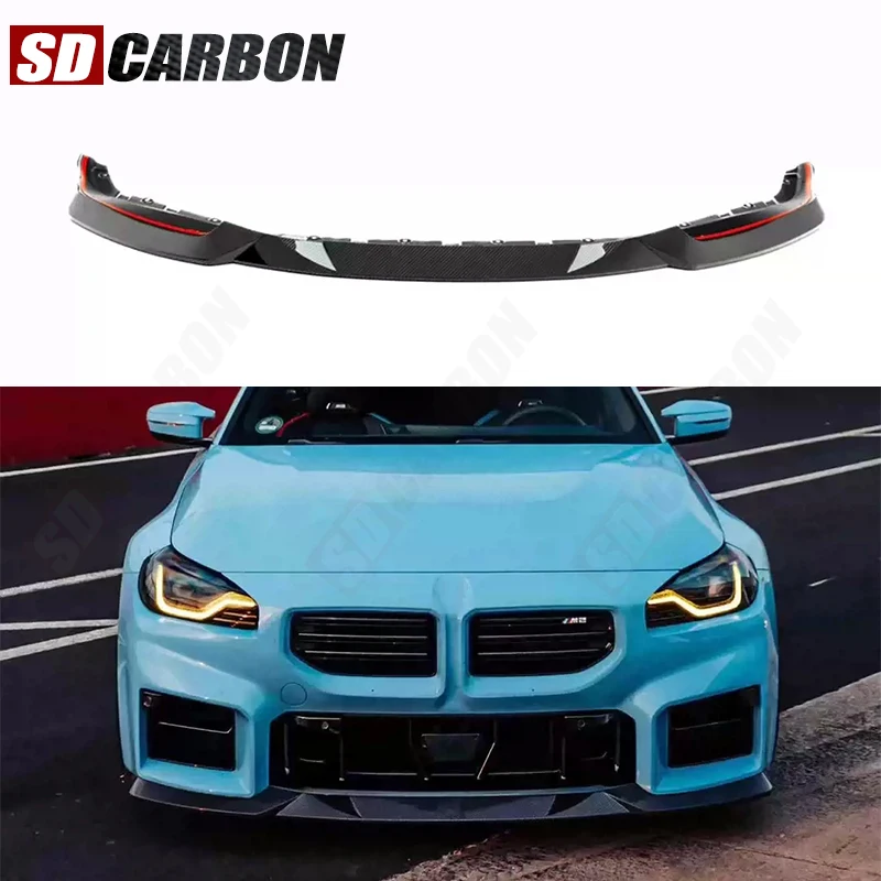 

For BMW M2 G87 2022+ Dry Carbon Fiber Car Front Bumper Diverter Spoiler Diffuser Front lip chin Shunt Car Accessories